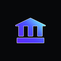 Ancient School blue gradient vector icon