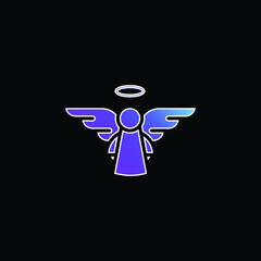 Angel blue gradient vector icon