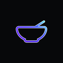 Bowl Outline blue gradient vector icon
