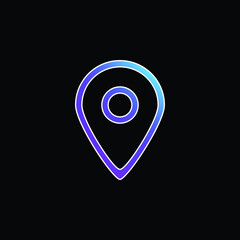 Big Map Placeholder Outlined Symbol Of Interface blue gradient vector icon