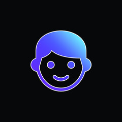 Boy blue gradient vector icon