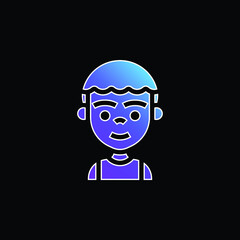 Boy blue gradient vector icon