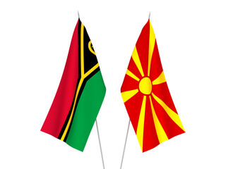North Macedonia and Republic of Vanuatu flags