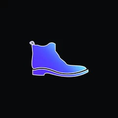 Schilderijen op glas Boot blue gradient vector icon © LIGHTFIELD STUDIOS