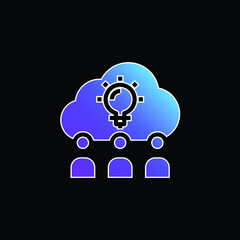 Brainstorm blue gradient vector icon