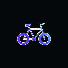 Fototapeta premium Bicycle blue gradient vector icon