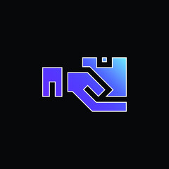 Box blue gradient vector icon