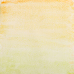 Watercolor orange background. Autumn painted texture. Hand drawn watercolor. Artistic background with copy space for design. Web banner. Abstract summer, autumnal, fall, Thanksgiving background