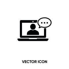 Online training vector icon. Modern, simple flat vector illustration for website or mobile app. Training symbol, logo illustration. Pixel perfect vector graphics