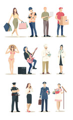 People of various professions. Vector illustration.