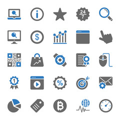 Two color icons for SEO & Web.