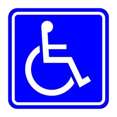Wheelchair symbol on white background. Disability sign, illustration