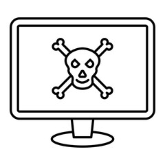 Vector Virus Outline Icon Design