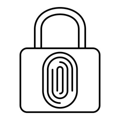 Vector Lock Outline Icon Design