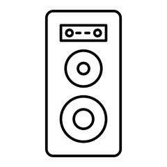 Vector Speaker Outline Icon Design