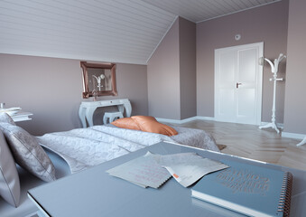 3D Rendering Bedroom Interior