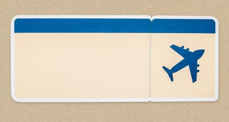 A boarding pass isolated on background - obrazy, fototapety, plakaty