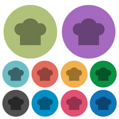 Chef hat color darker flat icons