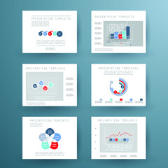 Templates for business reports, cover layout and infographics