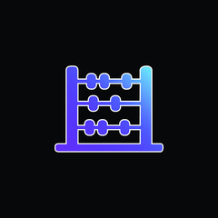 Abacus Silhouette blue gradient vector icon