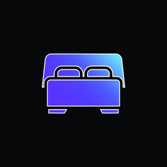Bed blue gradient vector icon
