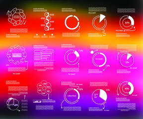 Templates for business reports, cover layout and infographics