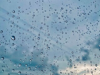 drops of water on the window
