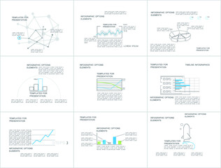 Obraz premium Templates for business reports, cover layout and infographics