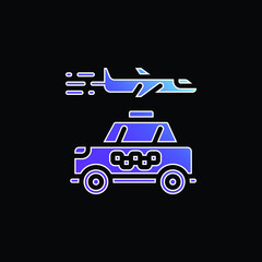 Obraz premium Airport blue gradient vector icon