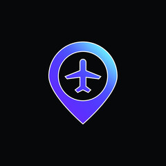 Airport blue gradient vector icon