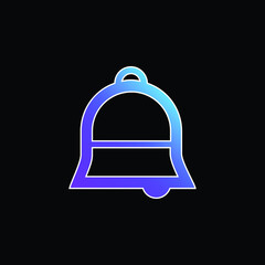 Bell blue gradient vector icon