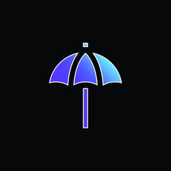 Beach Umbrella blue gradient vector icon