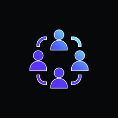 Affiliate Marketing blue gradient vector icon