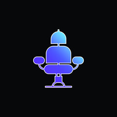 Barber Chair blue gradient vector icon