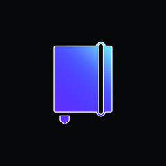 Agenda With Bookmark blue gradient vector icon