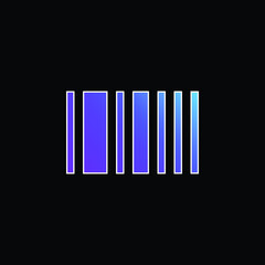 Barcode blue gradient vector icon