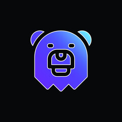 Bear blue gradient vector icon