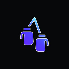 Boxing blue gradient vector icon