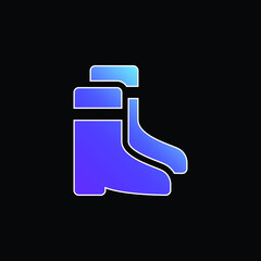 Boots blue gradient vector icon