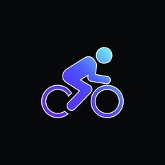 Bicycle blue gradient vector icon