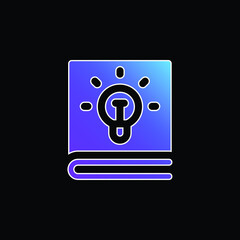 Book blue gradient vector icon