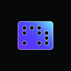 Braille blue gradient vector icon