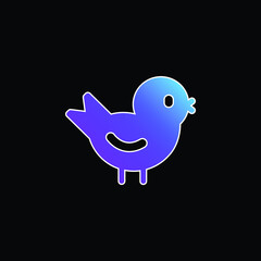 Bird blue gradient vector icon