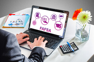 Fafsa concept on a laptop screen