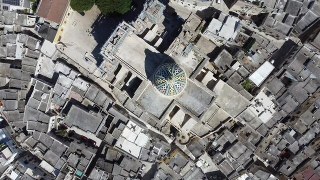 Aerial view of the Basilic Cathedral Santa Maria Assunta in Cielo