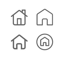 Home web icon set. House logo