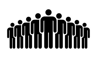 Group People Icon. Men and women. Vector illustration.