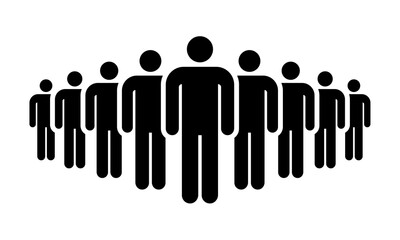 Group People Icon. Men and women. Vector illustration.
