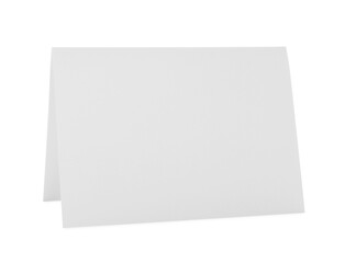 Blank paper brochure isolated on white. Mockup for design