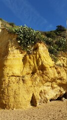 Rock formations in Lagos, Portugal